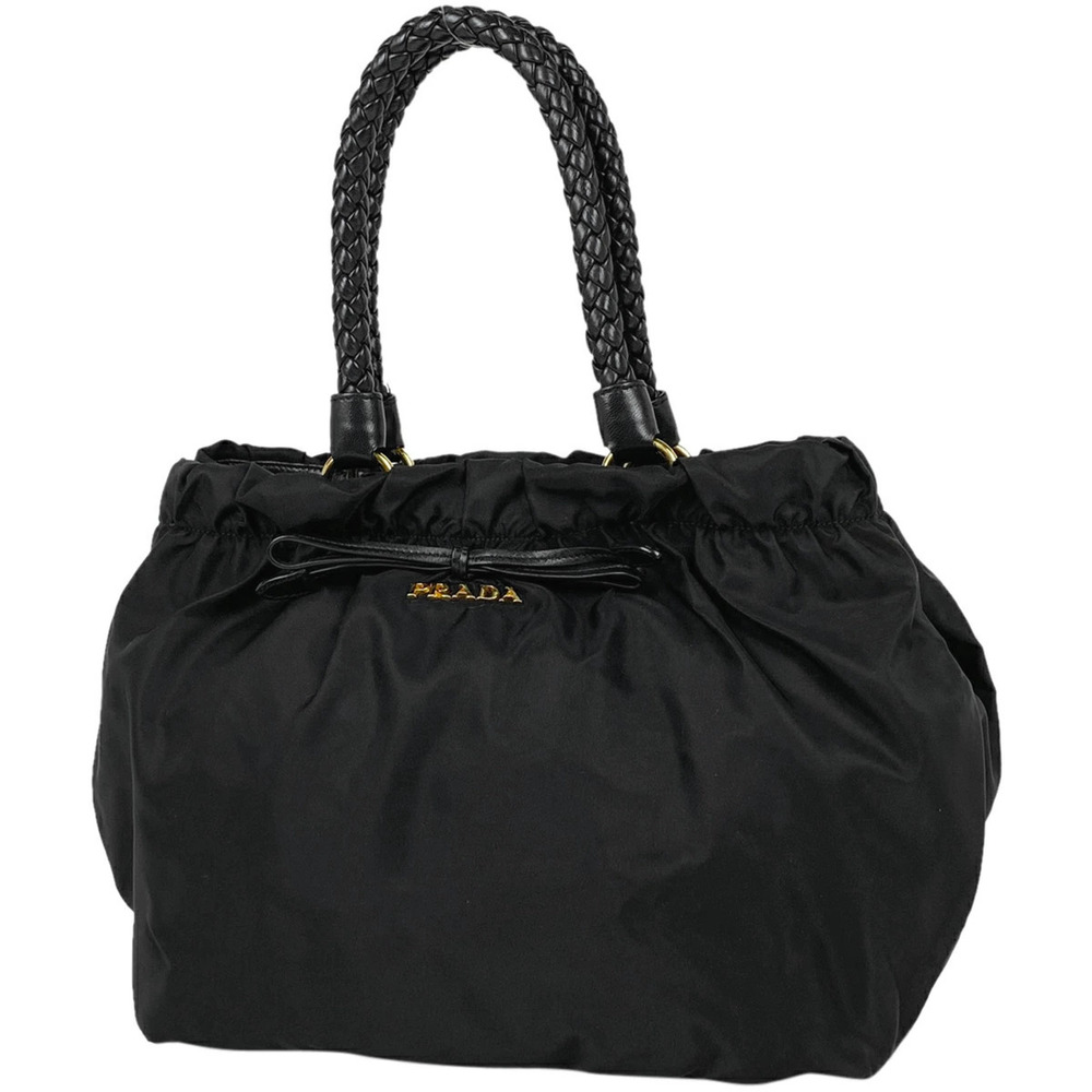 Prada Logo Handbag Rion Nero Black